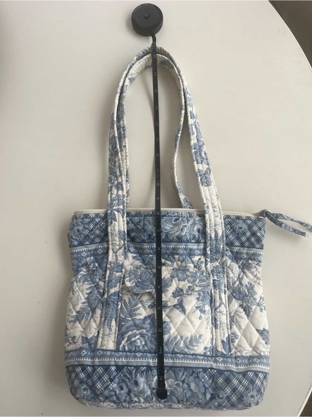 Vera Bradley Quilted Blue and White Floral Tote - Picture 6 of 6